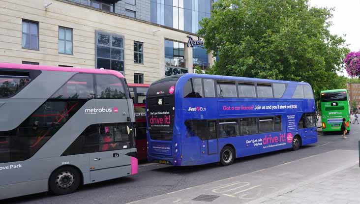 First Bristol Scania N280UD Alexander Dennis Enviro400CNGCITY 39332 & 39463 and Yutong U11DD 30088